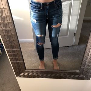 American Eagle Dark Wash Ripped Jeans
